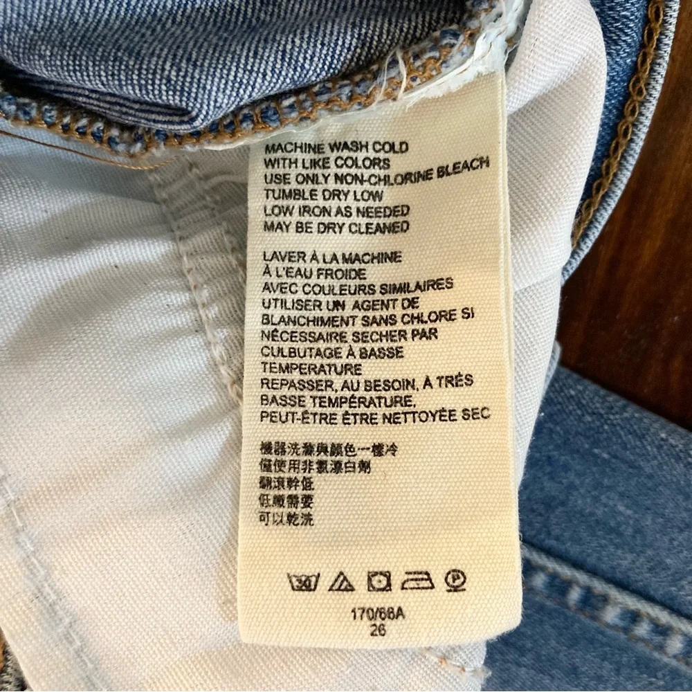 Free People Frayed Skinny Blue Jeans Denim Size 26 - Picture 7 of 11